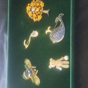 Rhinestone Brooches
